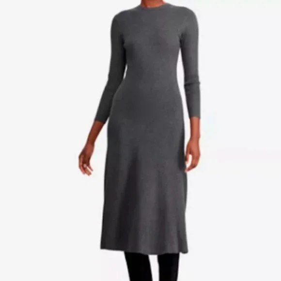 Polo Ralph Lauren | Dresses | Polo Ralph Lauren Knit Fit Flare Dress Gray |  Poshmark